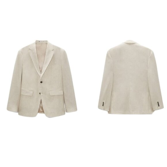 Zara Other - ZARA LINEN BLEND SUIT JACKET 4373/705